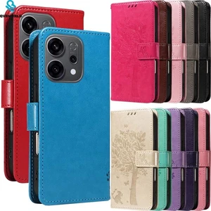 Tree PU Leather Flip Wallet Case Phone Cover for Oppo A60 A3 A79 Find X8 Reno 14 - Picture 1 of 20