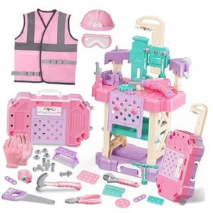 Kids Toolench Set, 89PCS Toddler Tool Workbench with Electirc Drill 12 Tools B - Picture 1 of 7