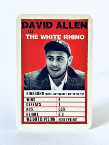 2016 Boxing Ringwalk DAVID ALLEN Trading Card 3.25” UK Top Trumps RED BASE - Picture 1 of 3