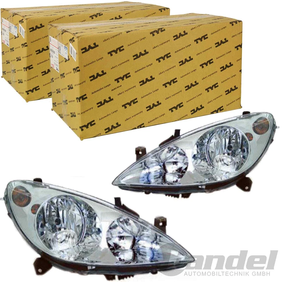 2x TYC H1/H7 SCHEINWERFER LINKS+RECHTS für PEUGEOT 307 3A/C CC SW BIS 06.2005 - Bild 1 von 1