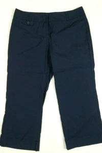 NEW YORK & COMPANY Women's Pants Sz 4 Blue Stretch Cropped Capri - Picture 1 of 8
