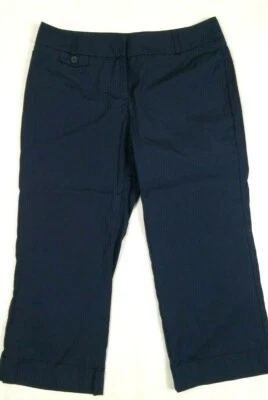 NEW YORK & COMPANY Women's Pants Sz 4 Blue Stretch Cropped Capri - Image 1 of 4