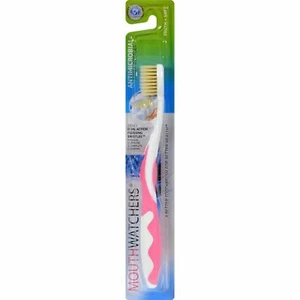 Mouth Watchers Antibacterial Youth Toothbrush, Pink (2-Pack) - Picture 1 of 2