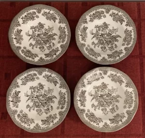 4 Enoch Wedgwood Ltd Asiatic Pheasants Brown Wide Rimmed Bowls 22cm - Picture 1 of 8