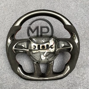 Volante de fibra de carbono apto para Dodge Challenger Charger Hellcat Jeep SRT - Imagen 1 de 7