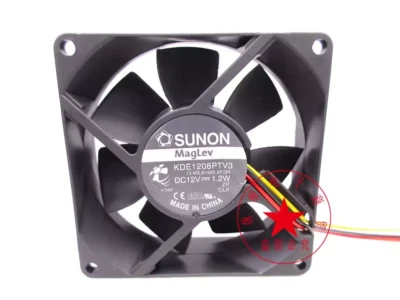 1PC SUNON 8CM KDE1208PTV3 12V chassis power supply silent fan 8025 - Image 1 of 4