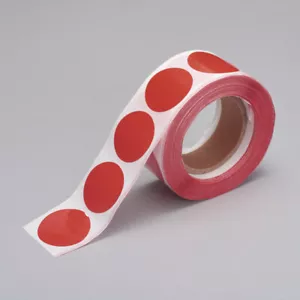 100 pcs - RED - BLANK - ROUND - Stickers/Business Labels - No. 565 - Picture 1 of 2
