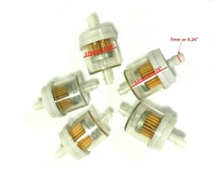 5pcs Inline Gas Fuel Filter 1/4" or 7mm Honda Yamaha Kawasaki Pit & Dirt Bike - Picture 1 of 3