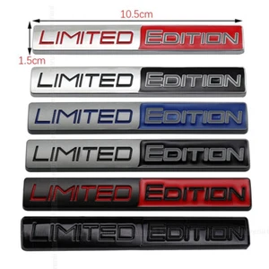 3D Limited Edition Metal Body Trunk Emblem Badge Fender Sticker Adhesive Decal - Picture 1 of 18