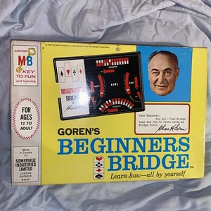 Vintage 1967 Goren's Beginners Bridge Milton Bradley Bridge Gioco di carte completo TL - Foto 1 di 4