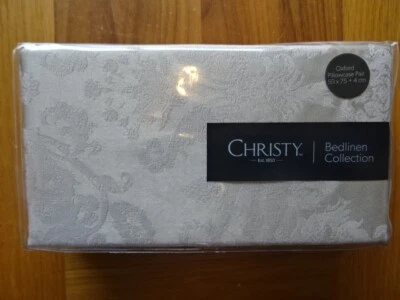 CHRISTY  'SERENA LINEN  '  PAIR OF OXFORD PILLOWCASES BNIP - Image 1 of 2