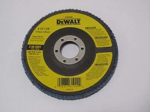 LOTE DE 4 DISCOS SOLAPA DEWALT DW8308 4-1/2"- 7/8" ARBOR 60 GRANO ZIRCONIA - Imagen 1 de 2