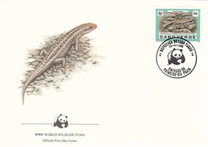 Reptiles Lizards WWF Cape Verde FDC #1 1986 (141078) - Picture 1 of 1