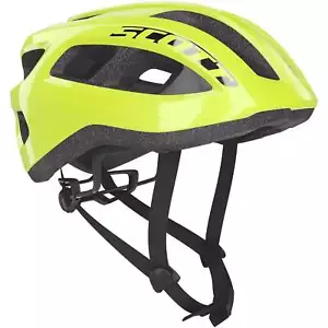 Scott Supra Road Cycling Helmet Fluorescent Yellow Reflective Carbon Bike Ride - Picture 1 of 5