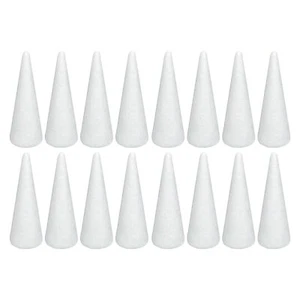 16 Pack Craft Foam Tree Cones 2.76x7.2in White for Holiday DIY Decor - Picture 1 of 6