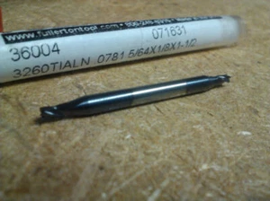 FINILLO DE EXTREMO DE CARBURO RECUBIERTO 5/64" 4 FLAUTAS DOBLE EXTREMO TiAlN - Imagen 1 de 1