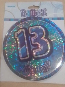 Abzeichen Jumbo 15 cm 13. Geburtstag - Bild 1 von 1