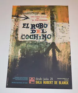 Poster teatro cubano arte casa o decorazione stanza. Il furto del maiale. Maiale rubato - Foto 1 di 1