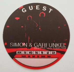 Simon & Garfunkel Tour Satin Backstage Pass Otto Gig VIP Concert Sticker Unused - Picture 1 of 1