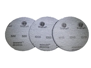 TruCut Sanding Pads | 3 pack low | 500, 1000, 1500 grit | 6" - Picture 1 of 2