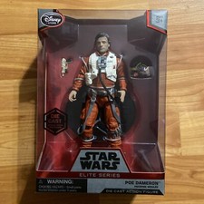 Star Wars Elite Series Poe Dameron Die Cast Disney Store 7  Action Figure