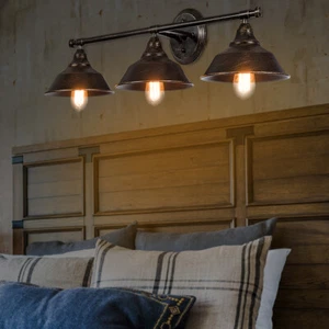 Modern Industrial 3-Light Bathroom Wall Sconce Fixture Vanity Wall Lamp Decor - Picture 1 of 6