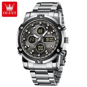 OLEVS Design Herren Multifunktionsuhr Chronograph Dual Time Quarz Armbanduhr - Bild 1 von 1