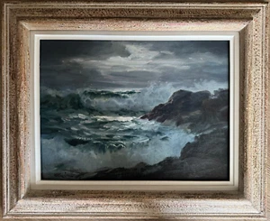 Paul STRISIK (American, 1918-1998) Original Oil on Board Seascape Painting - Picture 1 of 4