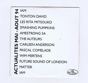 PROMO CD SINGLE DELABEL ACTUALITES 1994(IAM RITA MITSOUKO SMASHING PUMPINS - Imagen 1 de 2