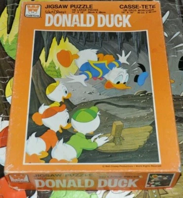 DONALD DUCK 100 Piece Puzzle Disney  Huey, Dewey & Louie Whitman 1980 (miss 1) - Image 1 of 2