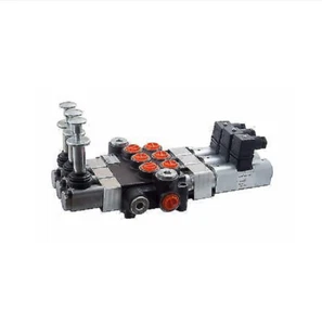 Válvula hidráulica divisor de madera válvula 3x eléctrica 12 V 50 l/min + PALANCA MANUAL - Imagen 1 de 5