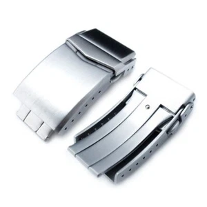 Metal Watch Clasp Folding Safety Buckle Stainless Steel Double Lock Button Bands - Picture 1 of 12