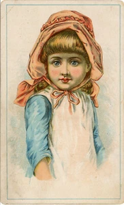 Carta commerciale vittoriana ragazza carina - Foto 1 di 1