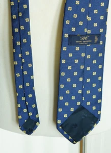 BROOKS BROTHERS 346 REINE SEIDE KRAWATTE GEOMETRISCH BLAU & GOLD 58” X 3,5” HERRENKRAWATTE - Bild 1 von 3