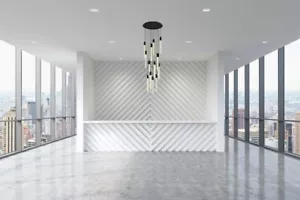 BLACK MODERN FOYER ENTRY DINING ROOM CRYSTAL PENDANT CHANDELIER 13 LIGHT FIXTURE - Picture 1 of 12