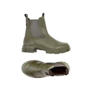 Ganni Damen Gummi City Stiefeletten S1526 in Kalamata Grün Gr. 37 - Bild 1 von 9