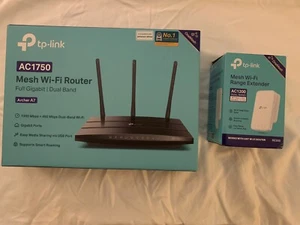 TP-Link Archer A7,AC1750 Wireless Dual Band Gigabit Router & AC1200 Extender - Picture 1 of 4
