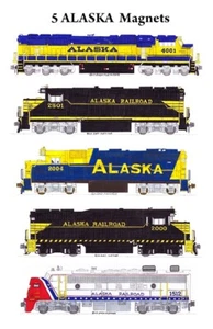 Locomotora de ferrocarril de Alaska Eras 5 imanes Andy Fletcher - Imagen 1 de 1