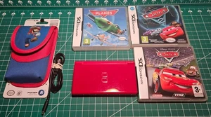 Nintendo DS Lite Red Console Bundle With Games Disney Cars & Planes - Picture 1 of 9