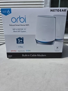 Router NETGEAR Orbi AX4200 Tri-Band Mesh Wi-Fi 6 (RBK752) ligeramente usado caja abierta - Imagen 1 de 10
