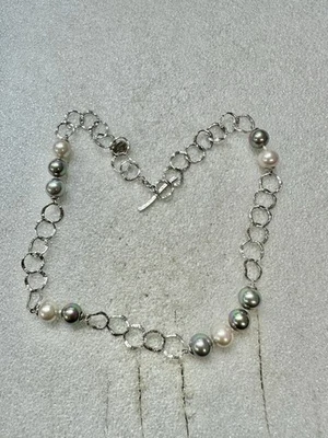 MAJORICA .925 Sterling 10mm Glass Pearl Necklace  - Image 1 of 4