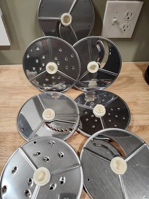 Robot Coupe Food Processor RC 3500 7 BLADES And STAND Only. Blades Great! See De - Image 1 of 4