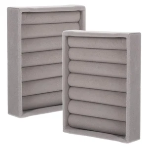 2 Piezas Soporte Bandeja de Exhibición Anillos Caja de Almacenamiento Joyería - Imagen 1 de 17