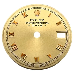 Rolex Oyster Perpetual Date genuino 26 mm esfera romana oro champán 6917 - Imagen 1 de 4
