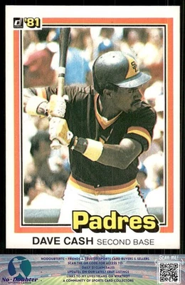 1981 Donruss #121 Dave Cash San Diego Padres 81DB - Image 1 of 2