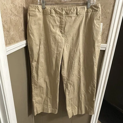 Norton McNaughton Tan Capris Pants Women’s Size 14 Stretch - Image 1 of 4