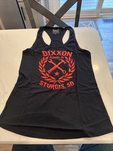 Dixxon Damen schwarz Tank Stör rot Sketchy Crest Größe Medium - Bild 1 von 8