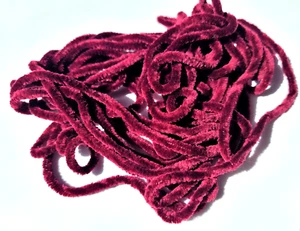 CHENILLE - BURGANDY - Small - 3mm - 5 Yard Pack - Fly & Jig Tying Material - NEW - Picture 1 of 2
