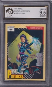 1991 Impel Marvel Universe II #18 Psylocke - CGA 9.5 GEM MINT - Picture 1 of 3