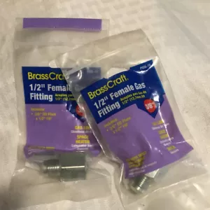 2 - BrassCraft PSSL-15 1/2" x 3/8" Female Gas Fitting - Picture 1 of 3